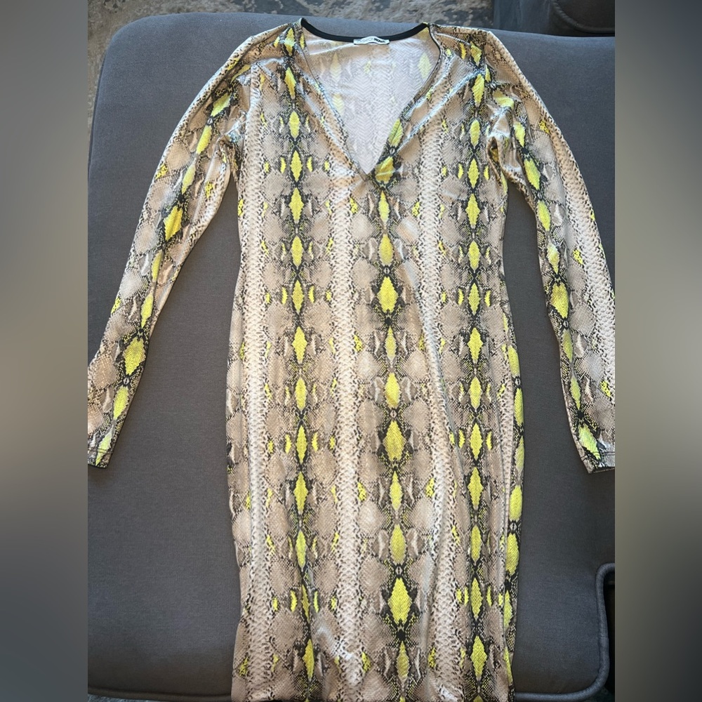 Fashionnova snake print midi dress